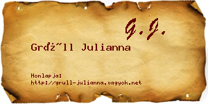 Grüll Julianna névjegykártya
